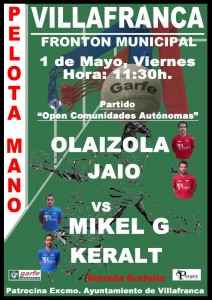 Cartel Villafranca 2015 pelota