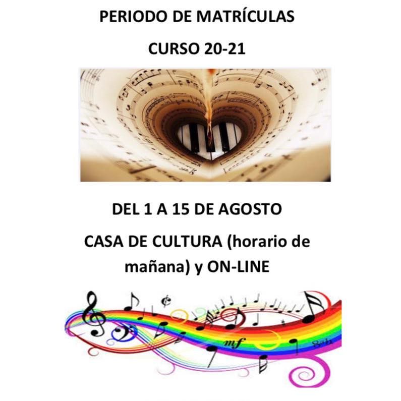 Matrícula «Escuela de Música» Curso 20/21 Matrícula «Escuela de Música» Curso 20/21